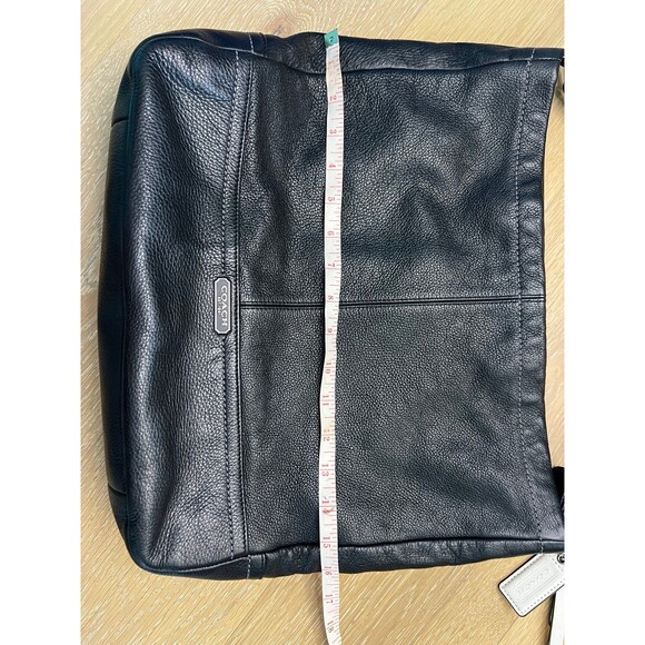 COACH Pebble Black Leather Handbag Shoulder Bag Purse Hoho K1305-F23292 - Picture 5 of 12